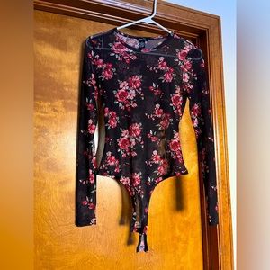 Long sleeve mesh bodysuit